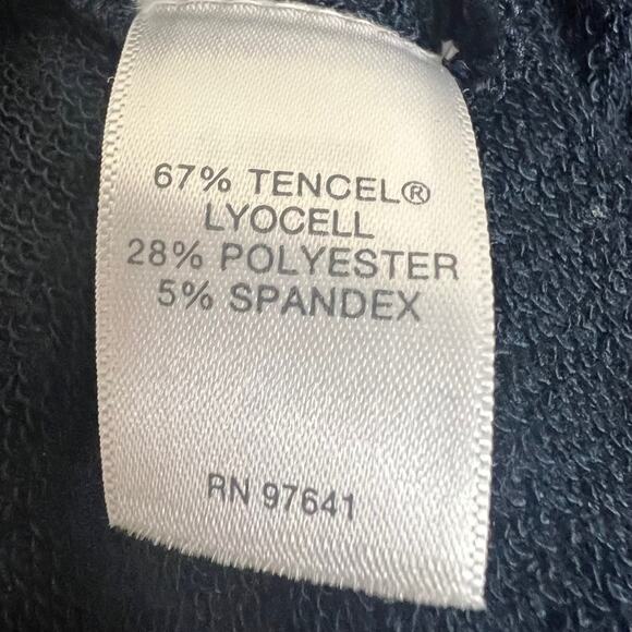 Pure Jill Womens Maxi Dress Petite L Navy French Terry Turtleneck Long Sleeve - Picture 5 of 7